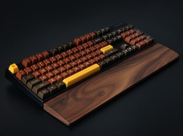 Walnut Wooden Ergonomic Keyboard Wrist Rest For 61 keys 87 104 keys with Anti-Slip Mat Pad For Gaming Keyboard For PC Type Gamer 10