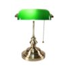 Retro industrial Classical E27 banker table lamp  Green glass lampshade cover with switch desk lights for bedroom study reading 1