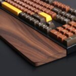 Walnut Wooden Ergonomic Keyboard Wrist Rest For 61 keys 87 104 keys with Anti-Slip Mat Pad For Gaming Keyboard For PC Type Gamer 2