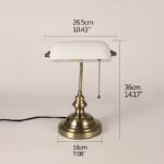 Retro industrial Classical E27 banker table lamp  Green glass lampshade cover with switch desk lights for bedroom study reading 2