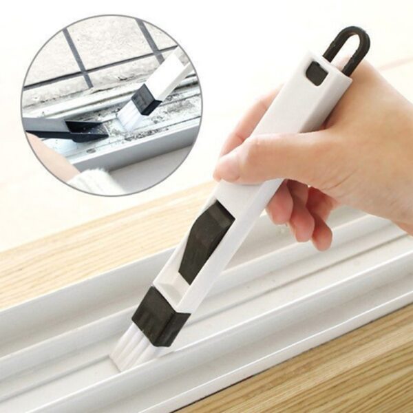 Door Window Slot Groove Cleaning Small Brush With Dustpan Dead Corner Keyboard Nook Brush Window Cranny Dust Shovel Clean Tools 6