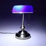 Retro industrial Classical E27 banker table lamp  Green glass lampshade cover with switch desk lights for bedroom study reading 4
